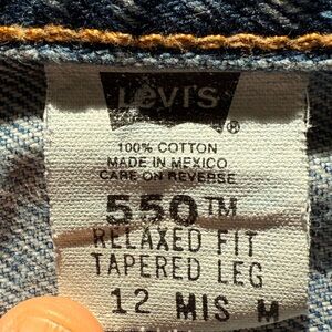 Vintage 1989’s Levi's Blue Denim 550 Tapered Jeans Hi Rise